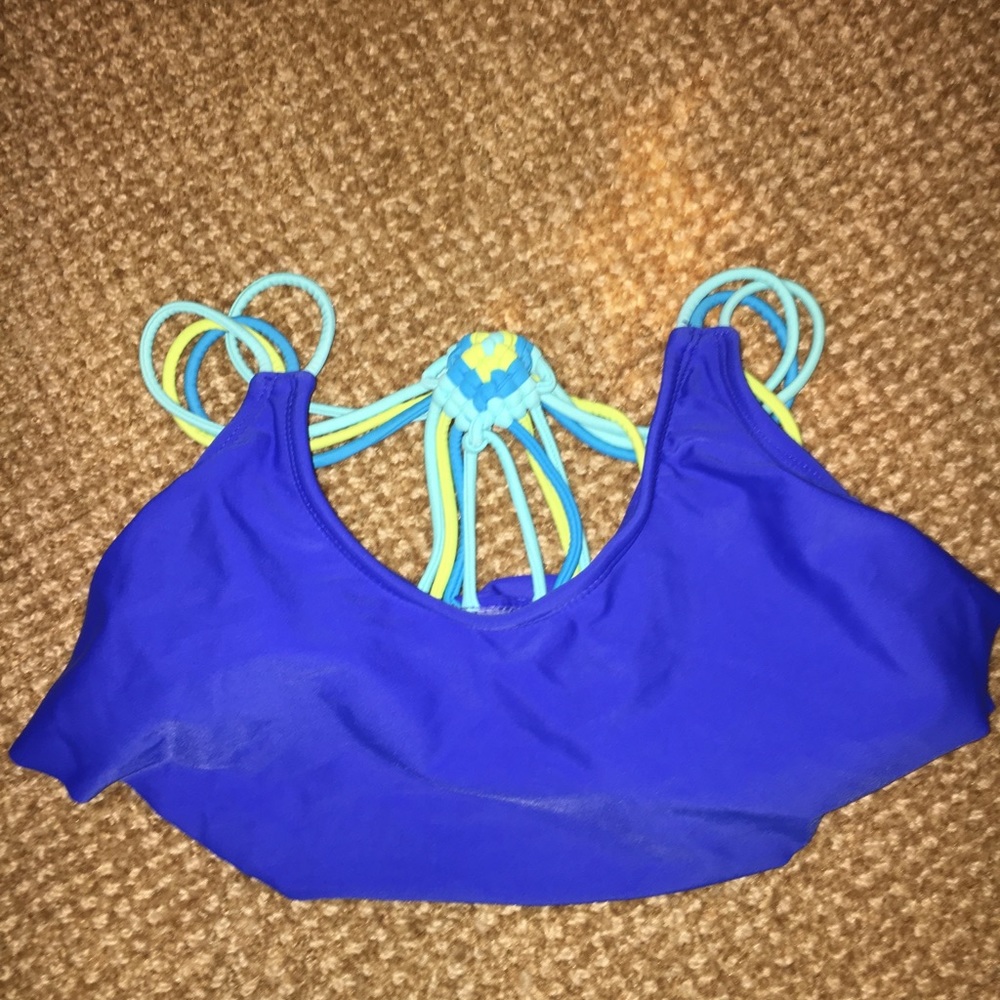 Blue swimsuit top